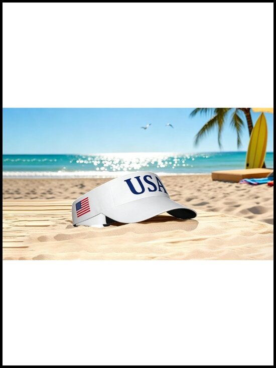 Adjustable Sports Visor Hat Sun Protection Lightweight Polyester main image 6